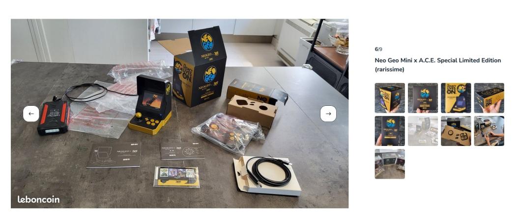 Cliquez sur l'image pour la voir en taille réelle 

Nom : 		NEOGEO Mini X A.C.E Special Limited Edition LE BON COIN 2024 02.jpg 
Affichages :	58 
Taille :		61,9 Ko 
ID : 			1848307